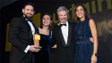 Pictured: Compere Julia Bradbury (right) presents the Ella's Kitchen team with their award